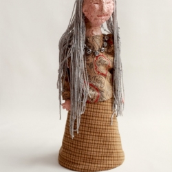 Reva, paper and cloth sculpture